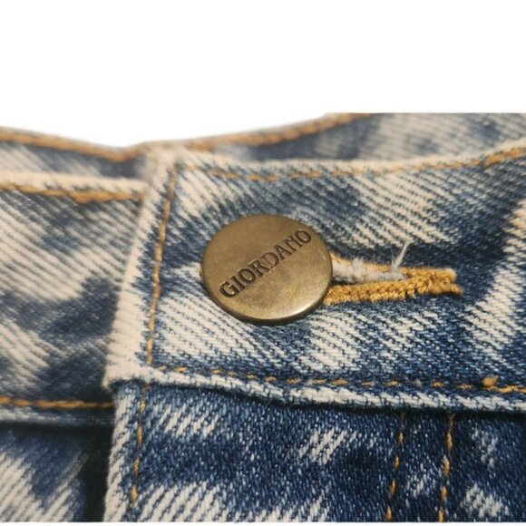 Vintage Giordano “BLUES” Acid Wash Jeans - Picture 8 of 9